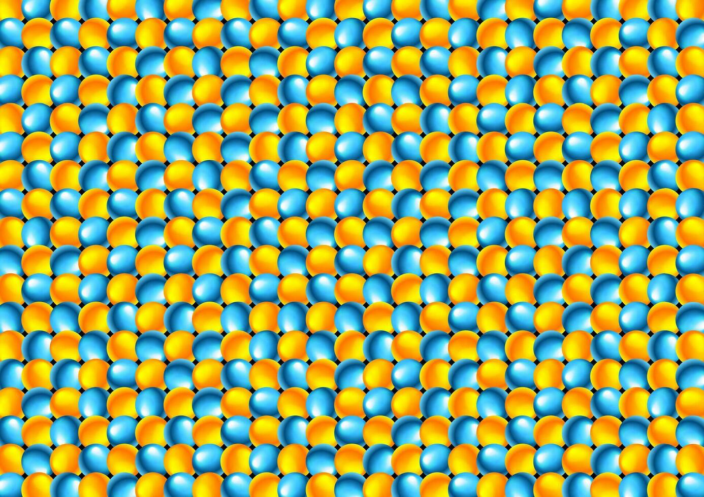 blauw oranje glanzend cirkels abstract geometrie patroon vector