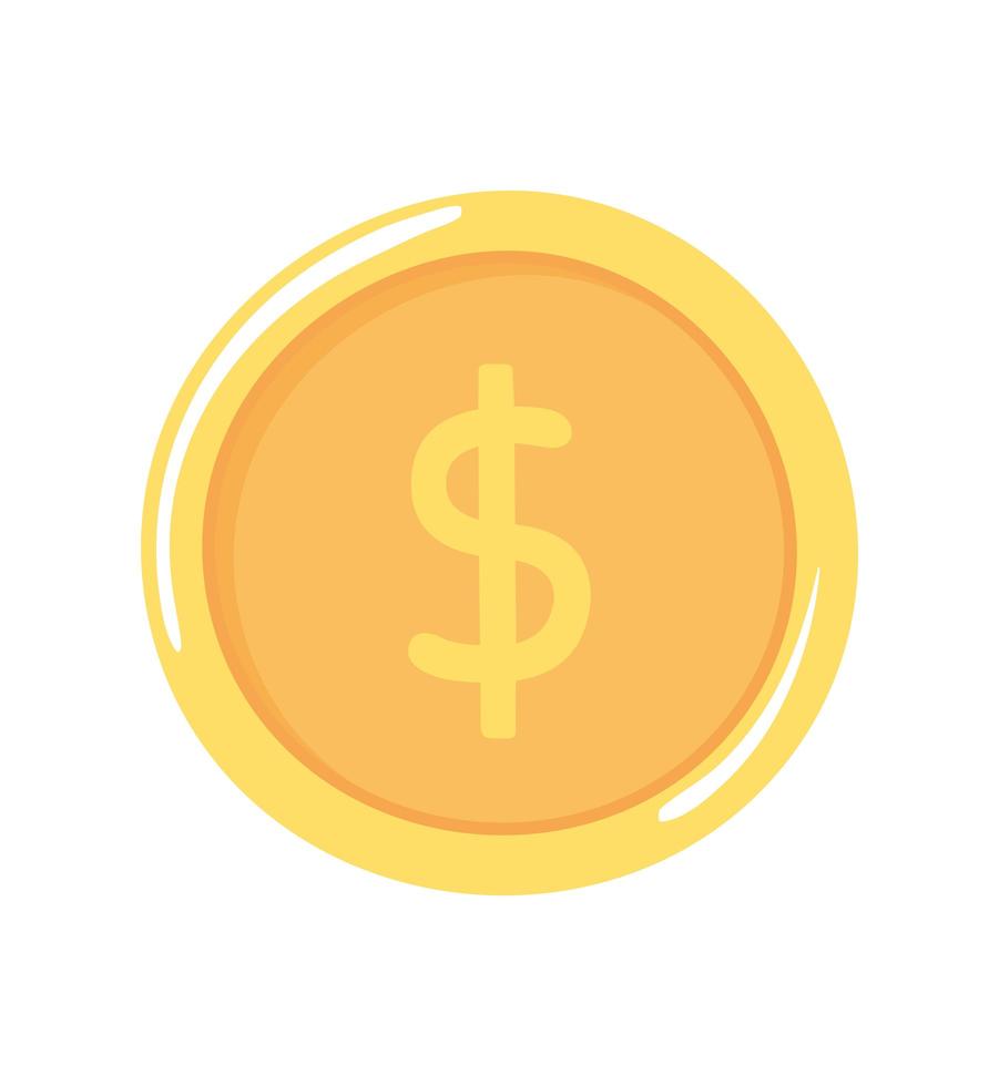 geld munt pictogram vector