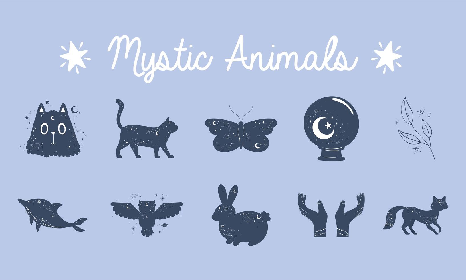 mystieke dieren astrologie vector