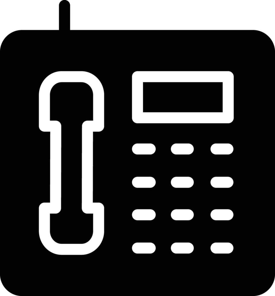 telefoontje solide en glyph vector illustratie