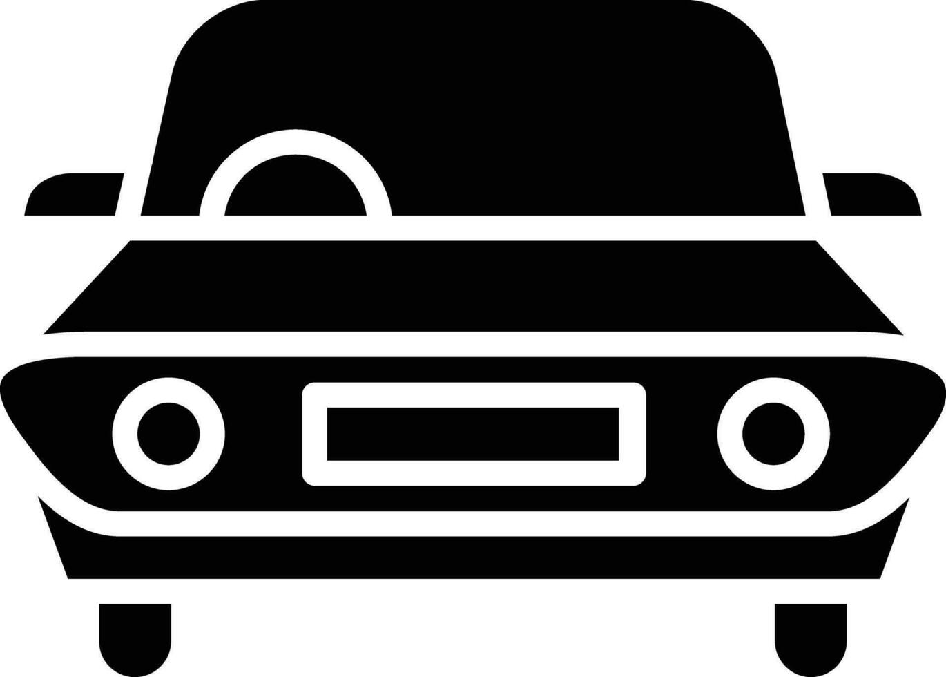 auto solide en glyph vector illustratie