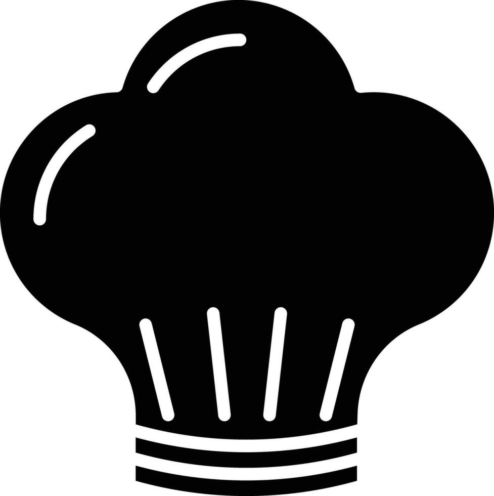 chef solide en glyph vector illustratie