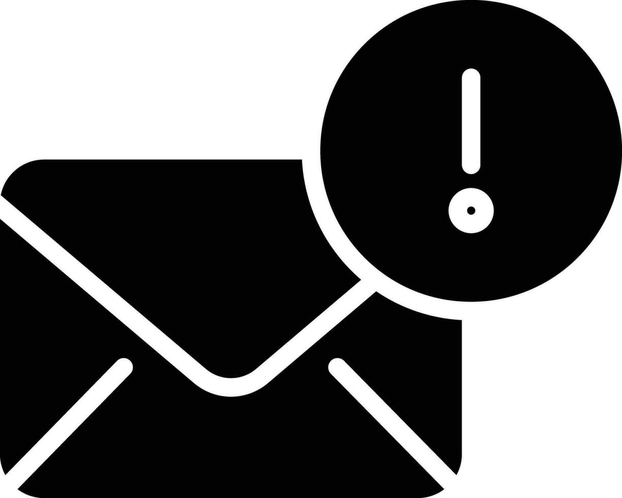 spam mail solide en glyph vector illustratie