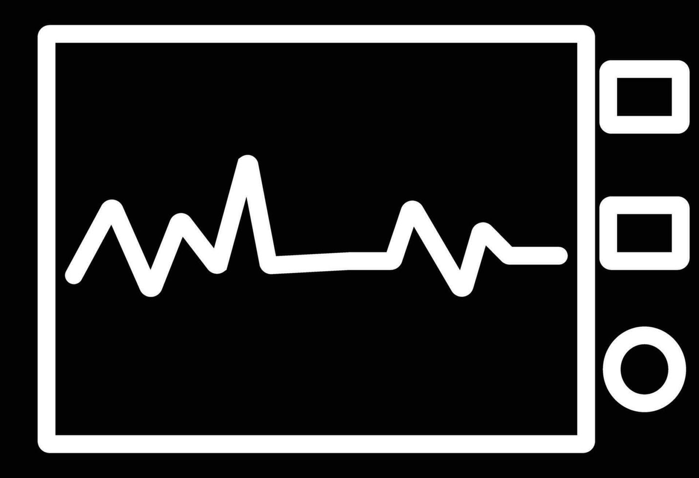 kardiogram toezicht houden op solide en glyph vector illustratie