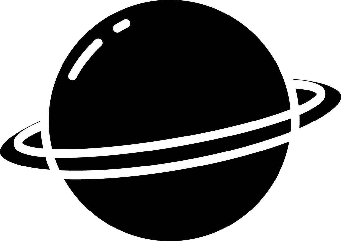 planeet solide en glyph vector illustratie