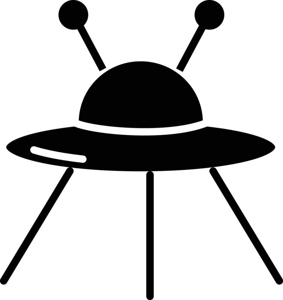 ufo solide en glyph vector illustratie