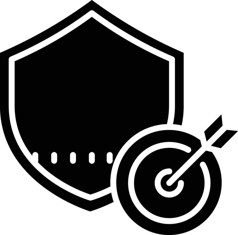 doelwit veiligheid solide en glyph vector illustratie