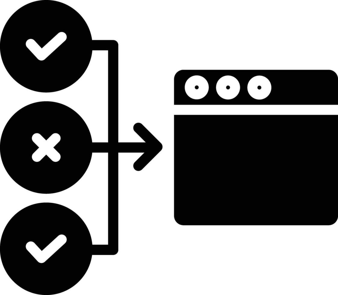 web lay-out planning solide en glyph vector illustratie