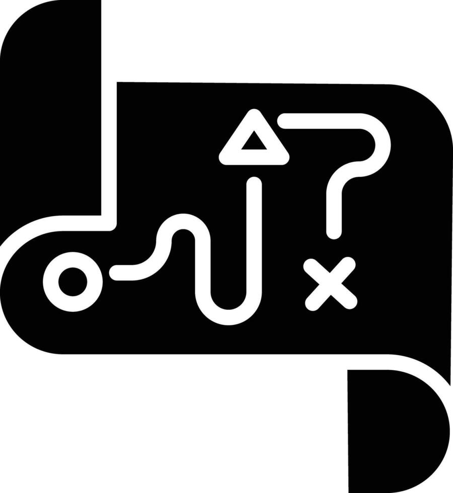 weg kaart solide en glyph vector illustratie