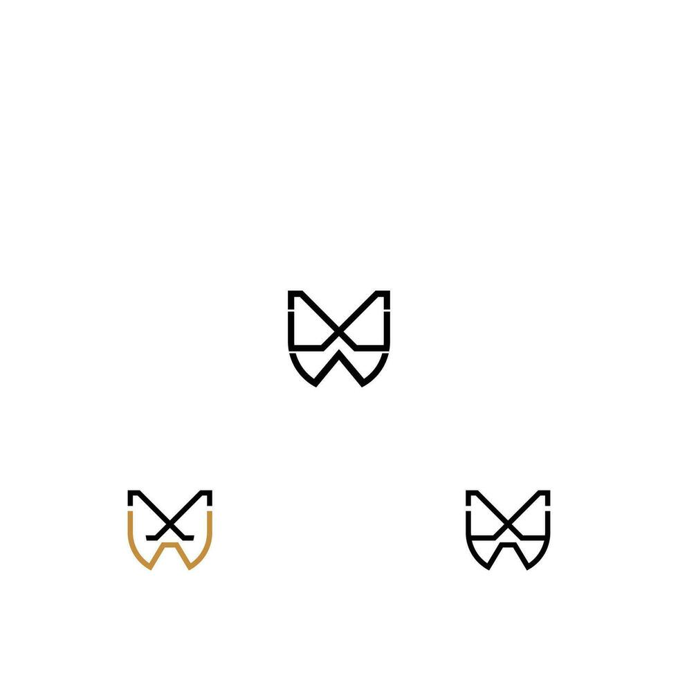 xw, wx, X en w abstract eerste monogram brief alfabet logo ontwerp vector