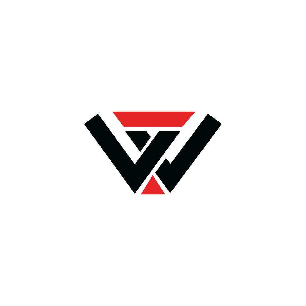 eerste brief wt logo of twee logo vector ontwerp sjabloon