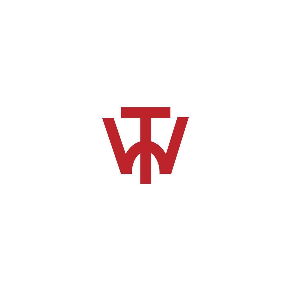 eerste brief wt logo of twee logo vector ontwerp sjabloon