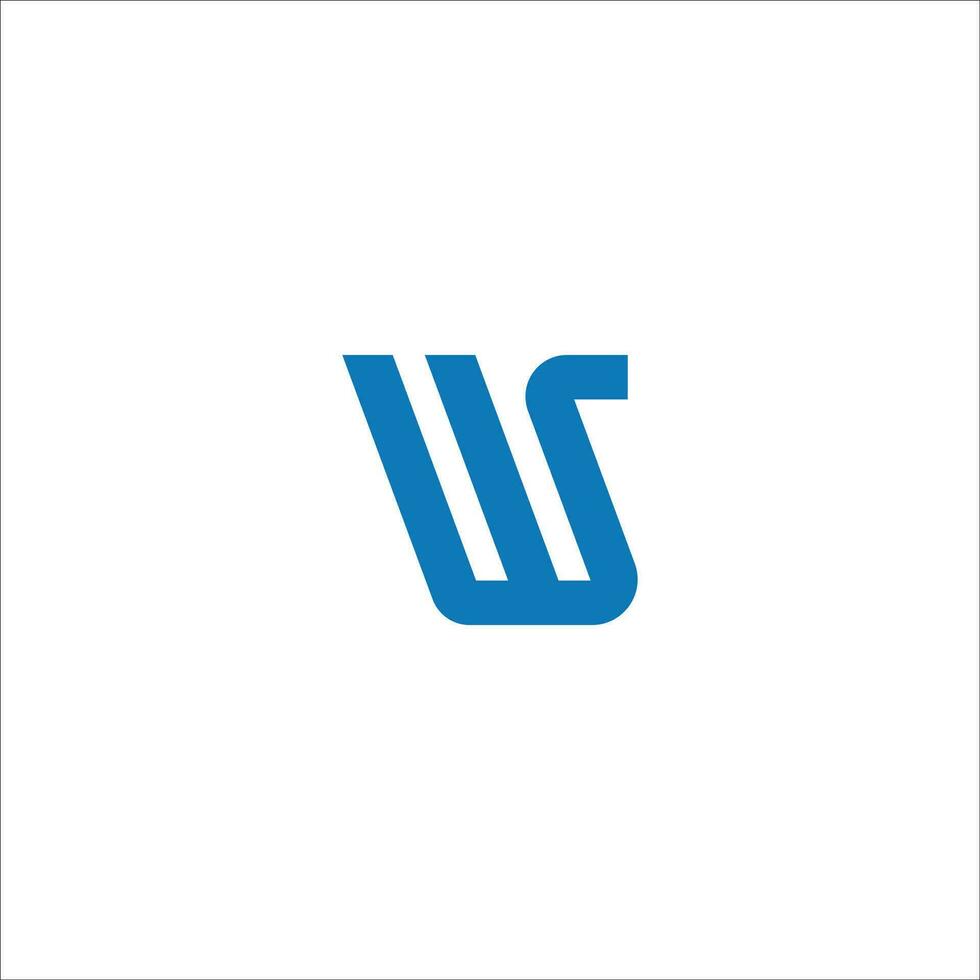 eerste brief ws logo of sw logo vector ontwerp sjabloon