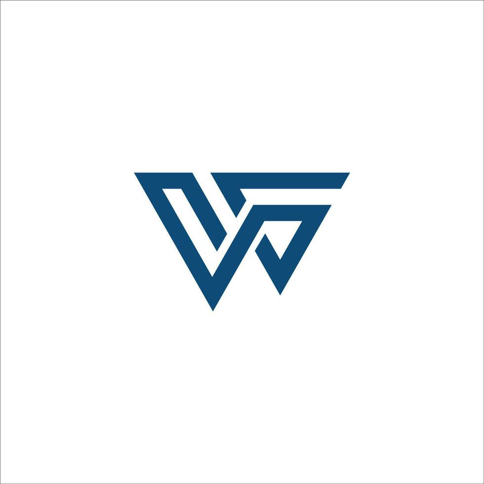 eerste brief ws logo of sw logo vector ontwerp sjabloon