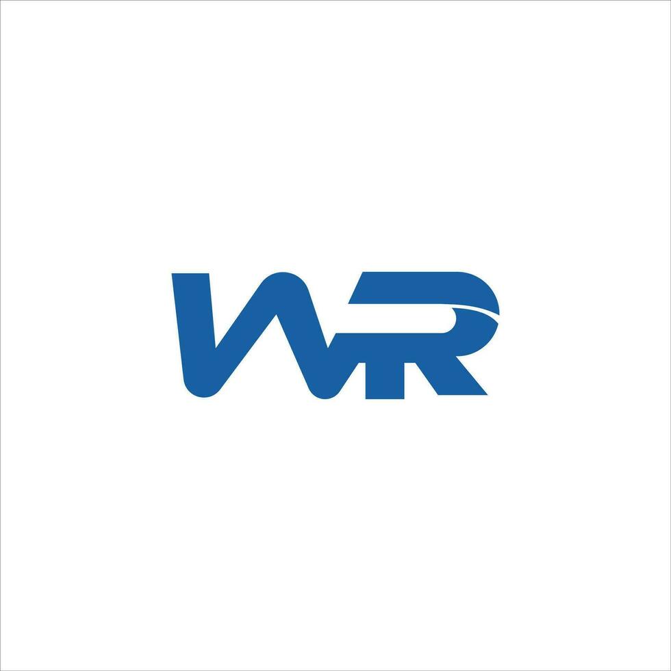 eerste brief wr logo of rw logo vector ontwerp sjabloon