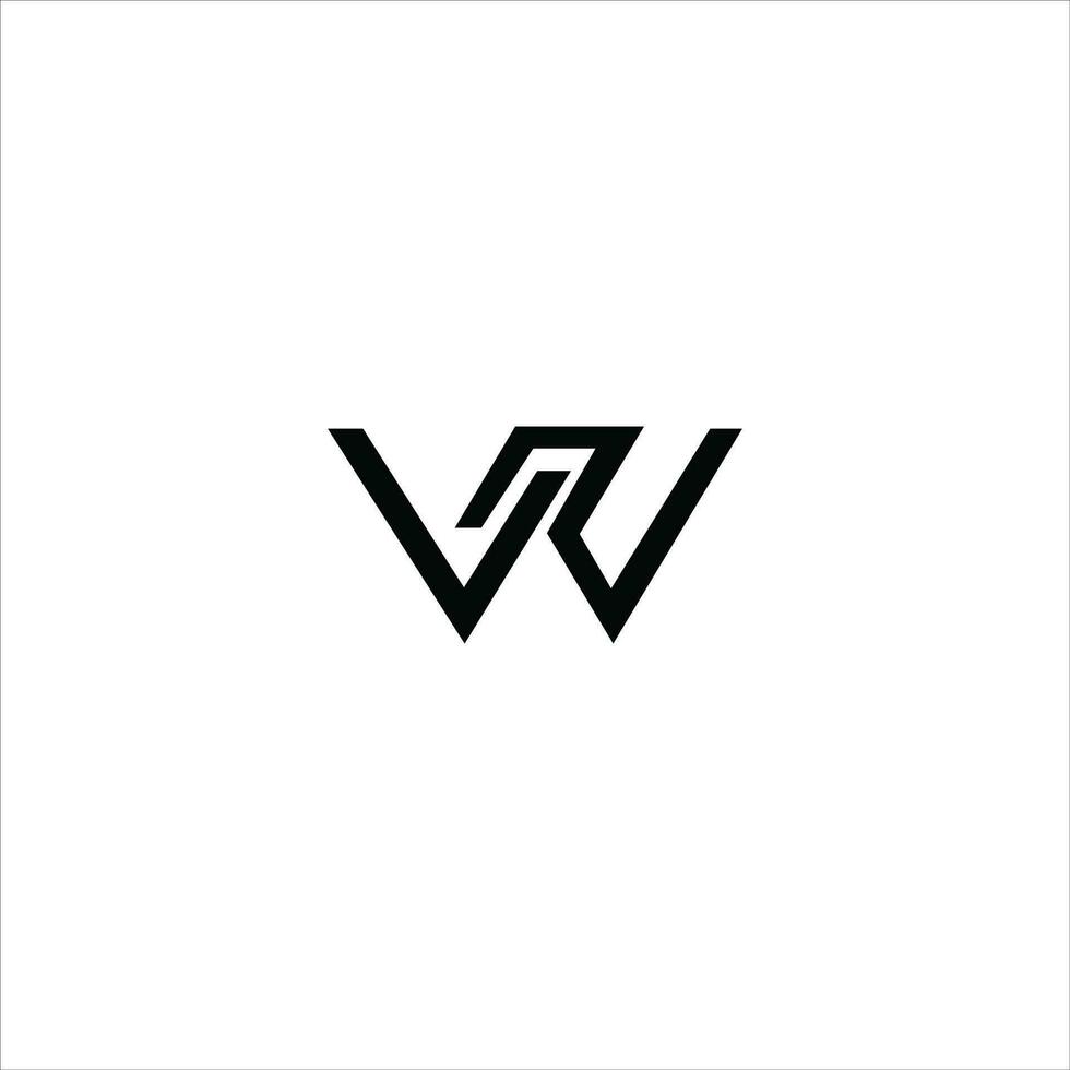 eerste brief wr logo of rw logo vector ontwerp sjabloon