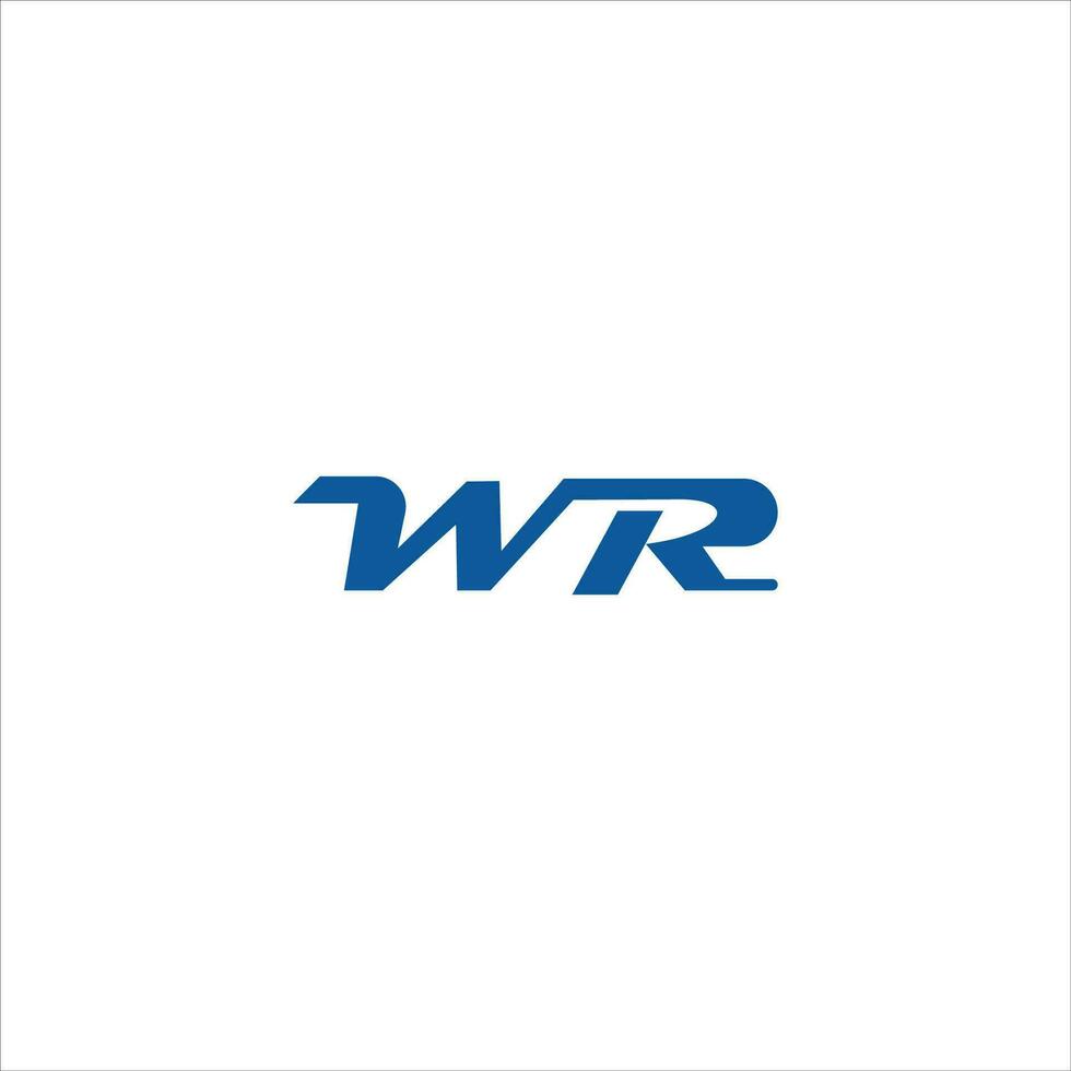 eerste brief wr logo of rw logo vector ontwerp sjabloon