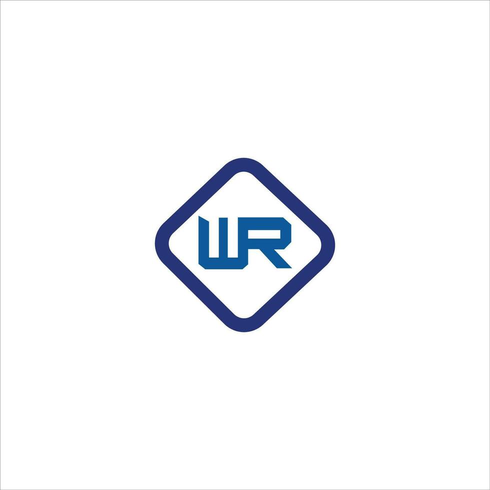 eerste brief wr logo of rw logo vector ontwerp sjabloon