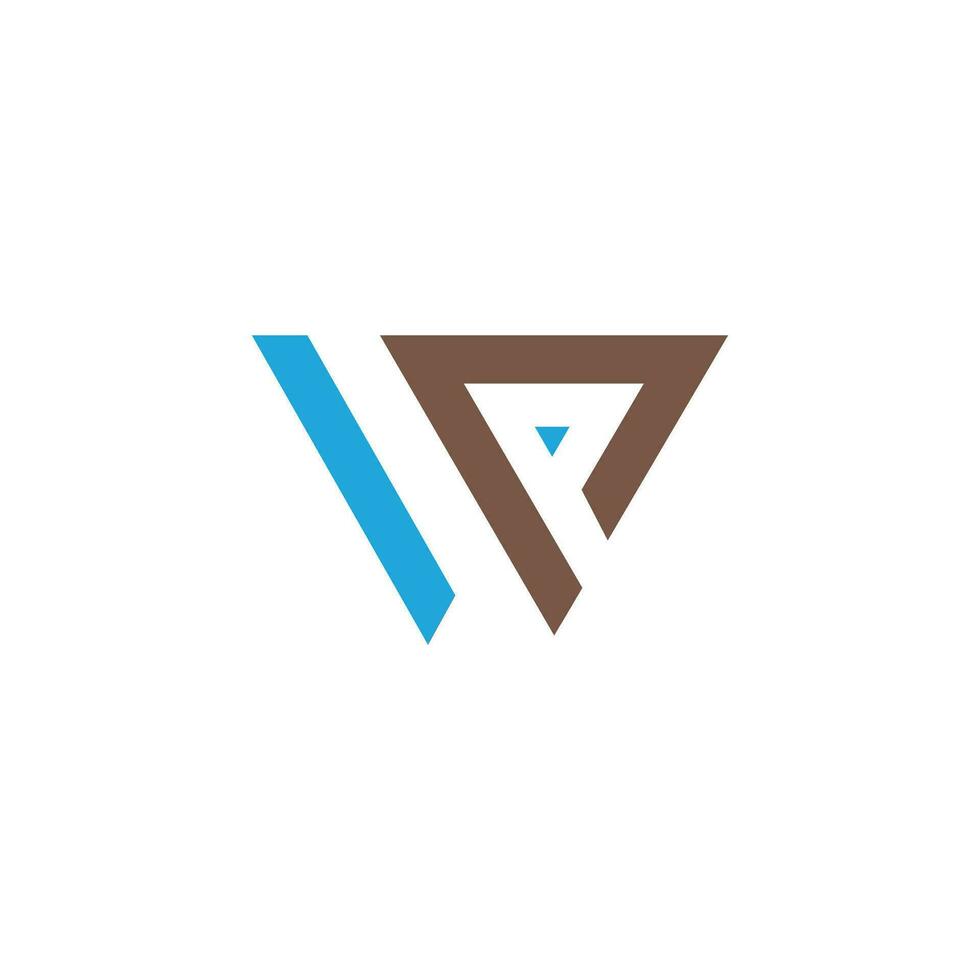 eerste brief pw logo of wp logo vector ontwerp sjabloon