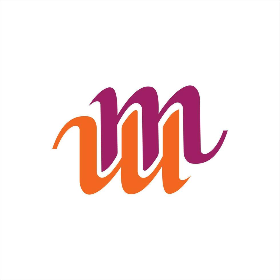 eerste brief wm logo of mw logo vector ontwerp sjabloon