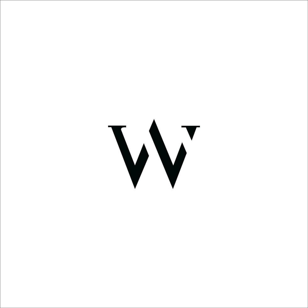 eerste brief wl logo of lw logo vector ontwerp sjabloon