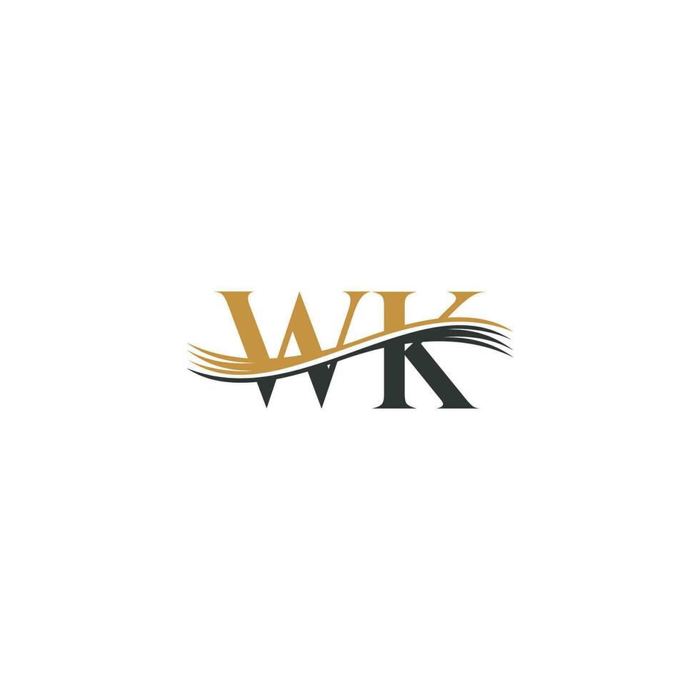 alfabet letters initialen monogram logo kw, wk, k en w vector