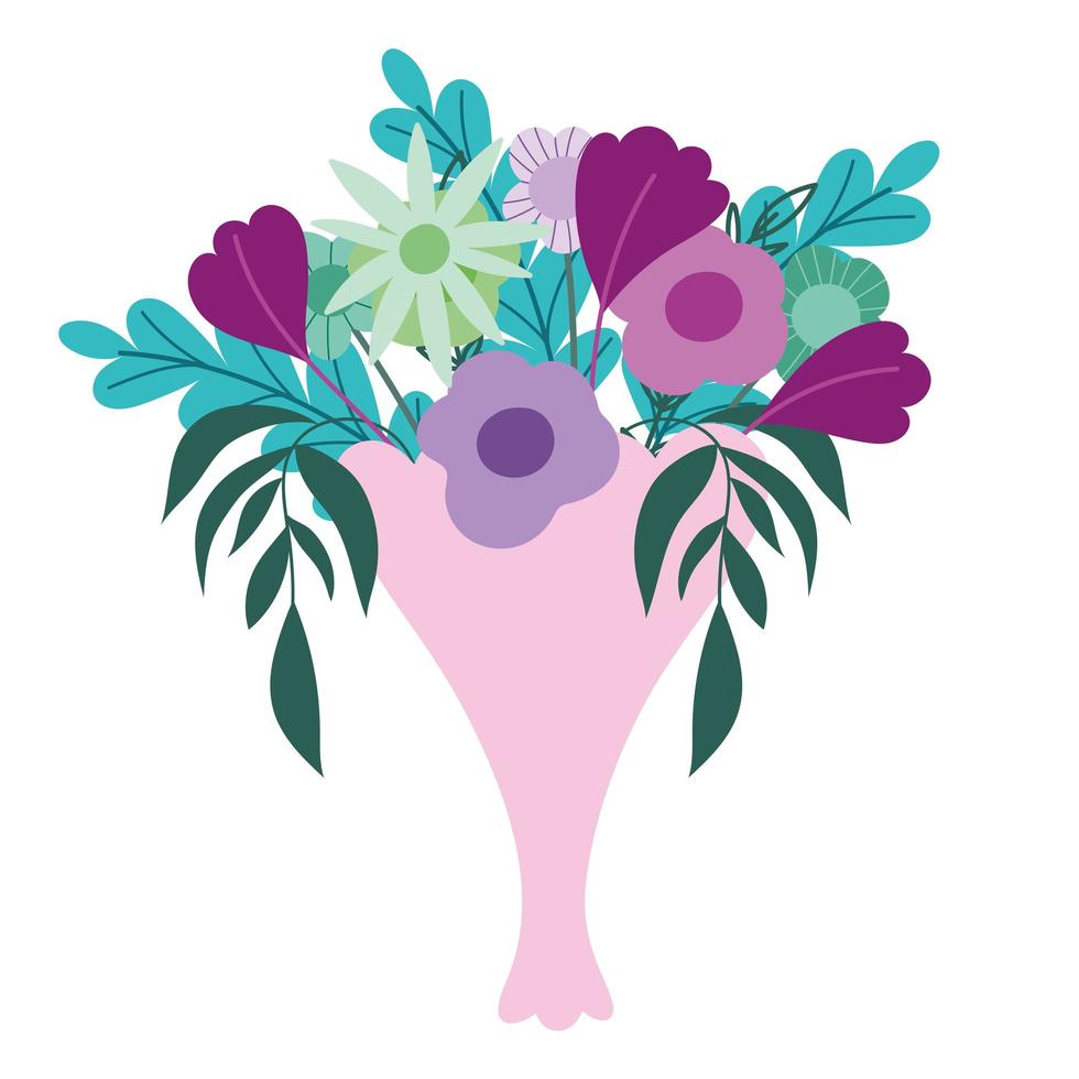 boeket bloemen decoratie vector