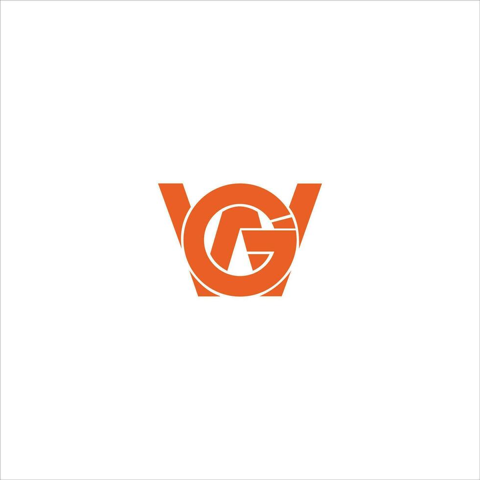 eerste brief wg logo of gw logo vector ontwerp sjabloon