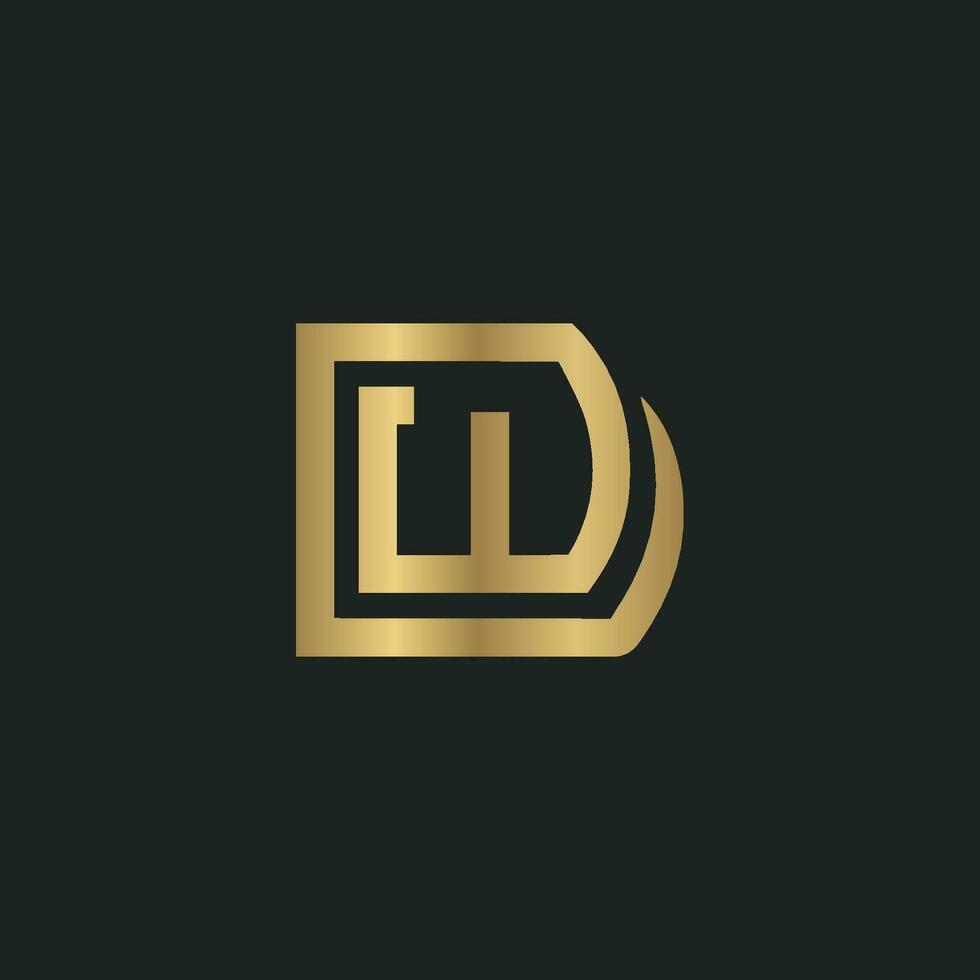 alfabet initialen logo dw, wd, d en w vector