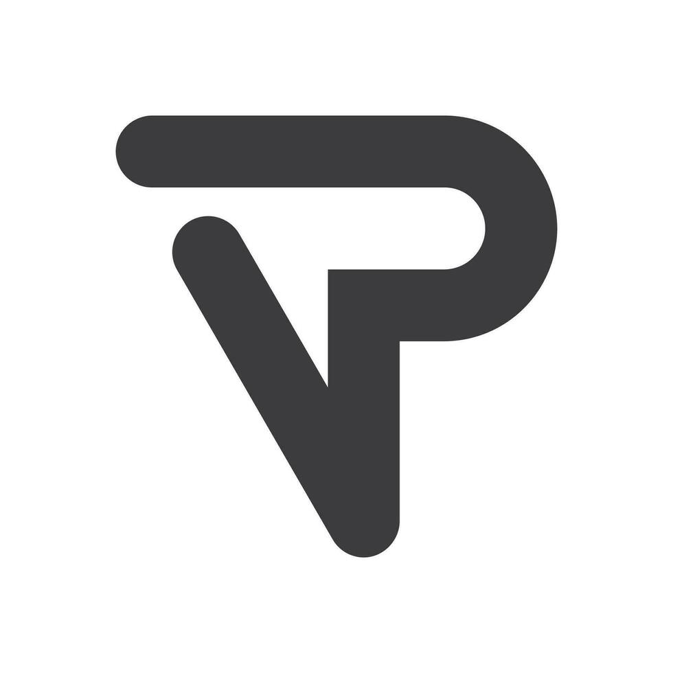 eerste brief vp logo of pv logo vector ontwerp sjabloon