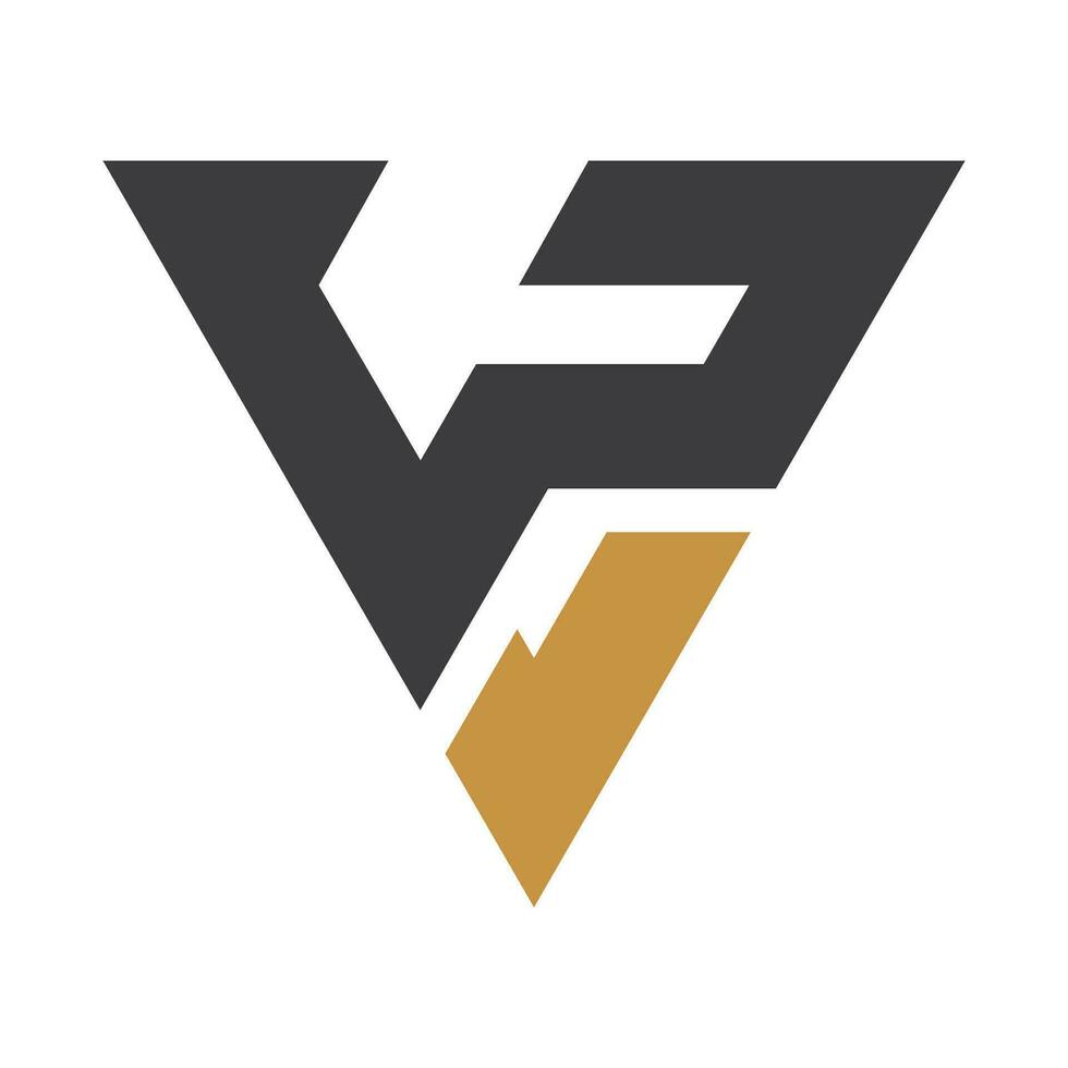 eerste brief vp logo of pv logo vector ontwerp sjabloon
