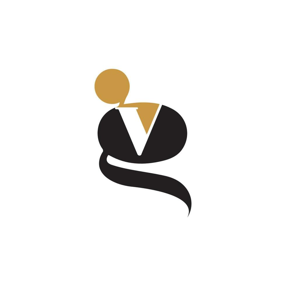 eerste brief vg logo of gv logo vector ontwerp sjabloon