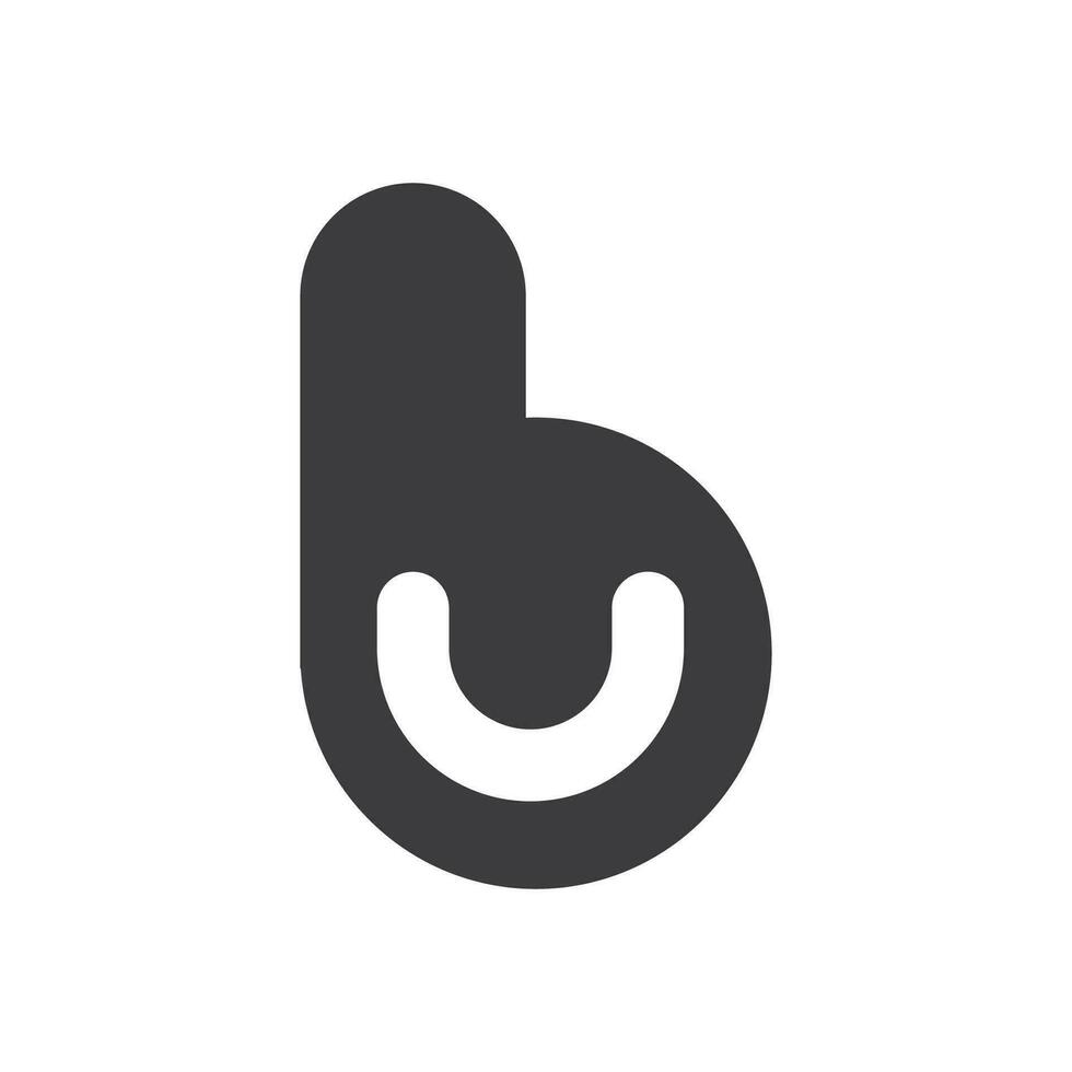 eerste brief ub logo of bu logo vector ontwerp sjabloon