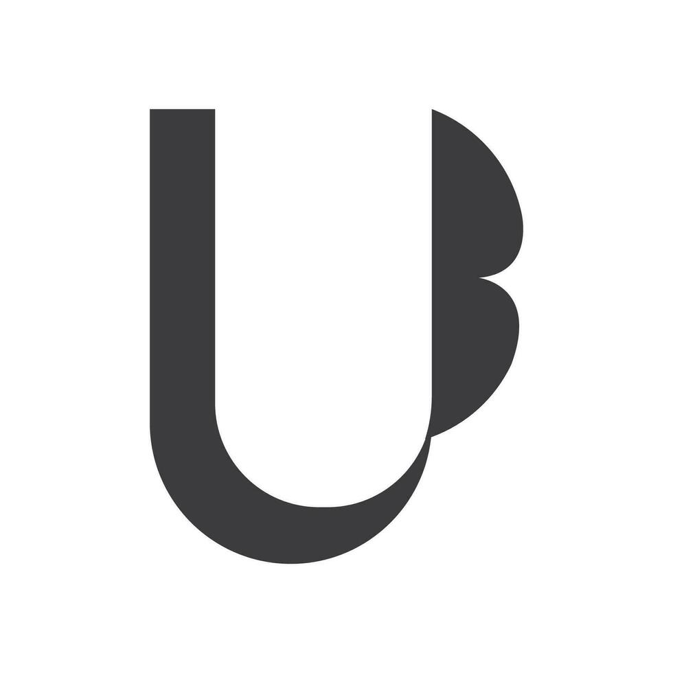 eerste brief ub logo of bu logo vector ontwerp sjabloon