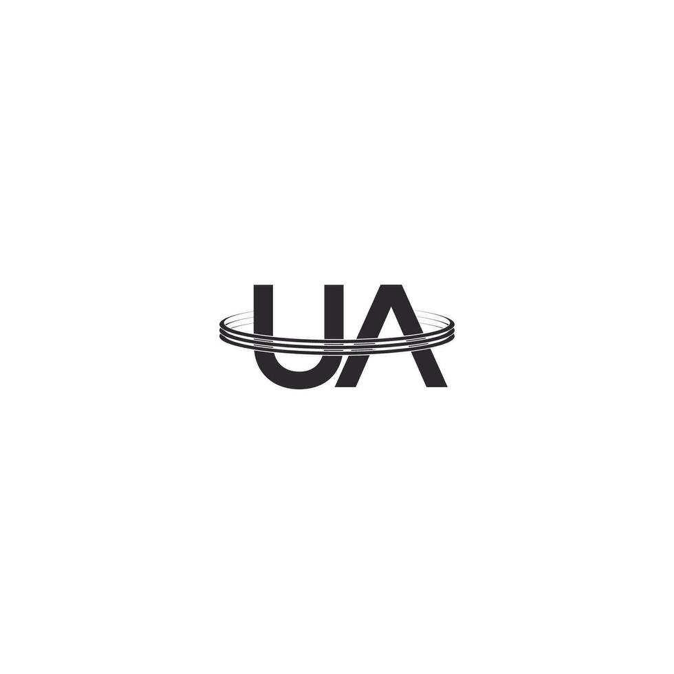 alfabet initialen logo au, ua, een en u vector