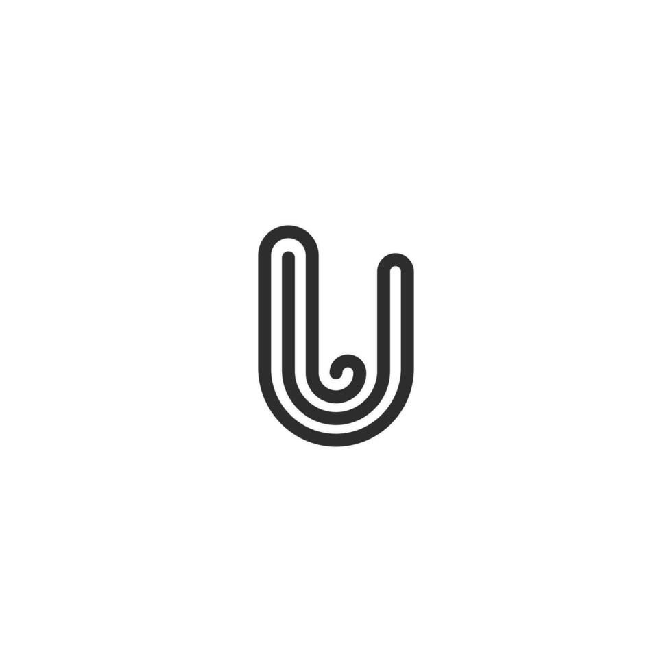 alfabet brieven initialen monogram logo uu, u vector