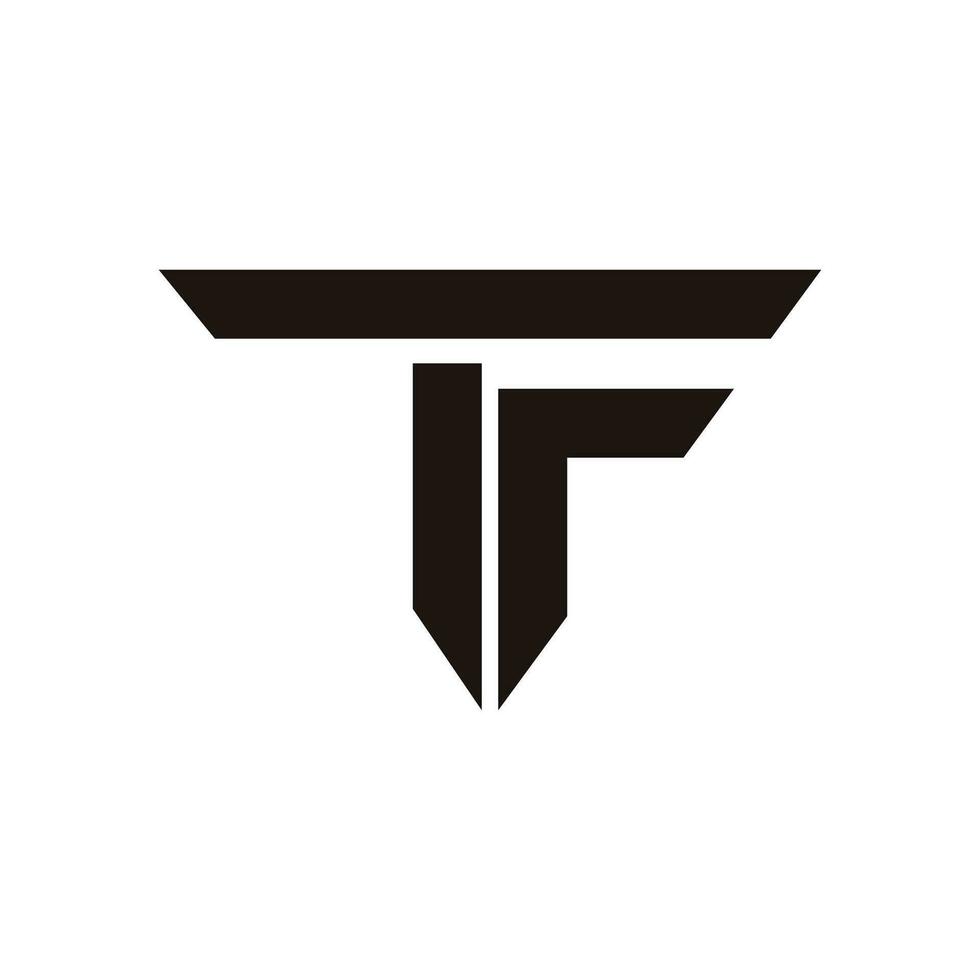 eerste brief tf logo of ft logo vector ontwerp sjabloon