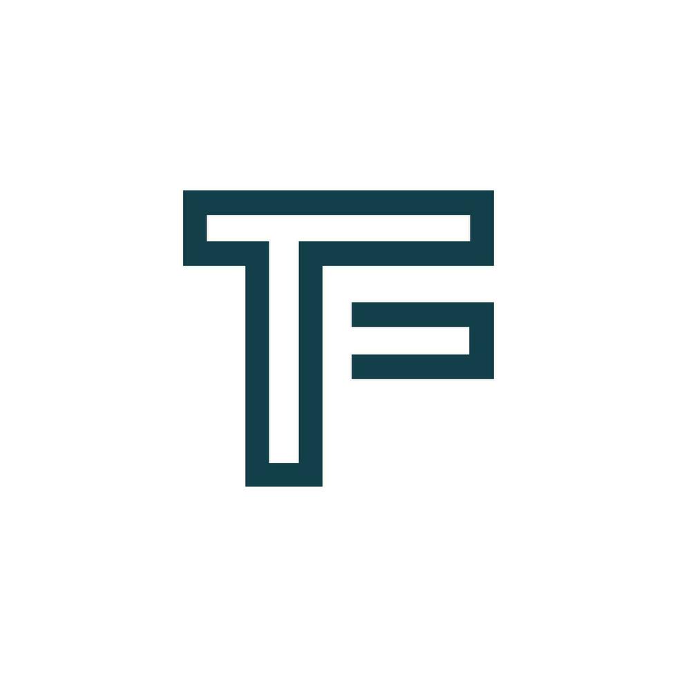 eerste brief tf logo of ft logo vector ontwerp sjabloon