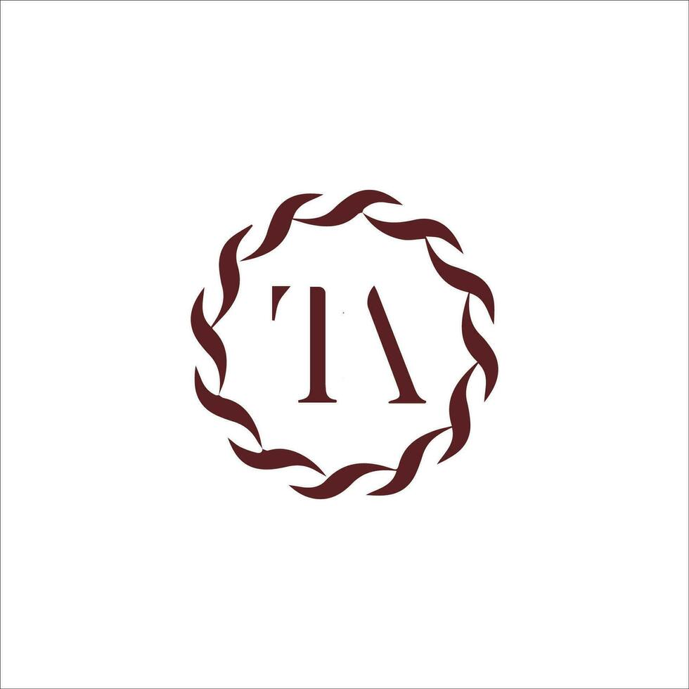 eerste brief Bij logo of ta logo vector ontwerp sjabloon