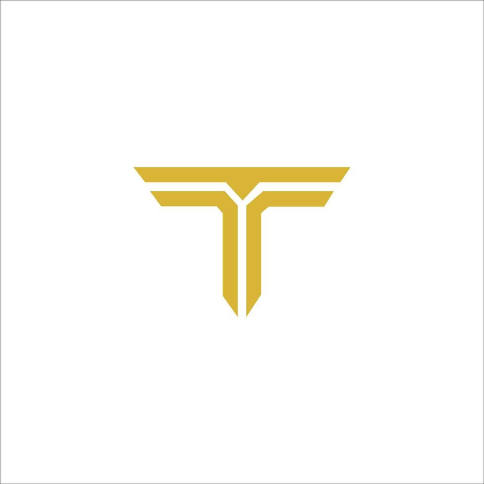 eerste brief t logo of tt logo vector ontwerp sjabloon