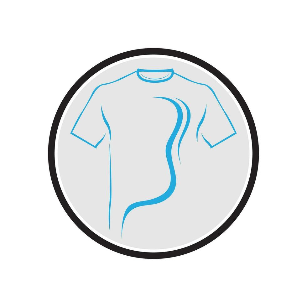 t-shirt logo ontwerp concept. kleding mode zaken logo ontwerp sjabloon. overhemd logo sjabloon vector