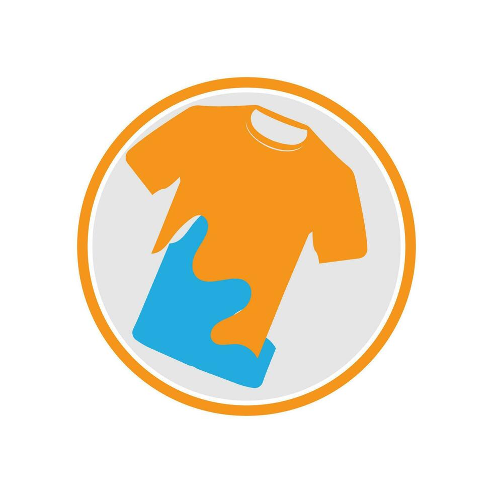 t-shirt logo ontwerp concept. kleding mode zaken logo ontwerp sjabloon. overhemd logo sjabloon vector