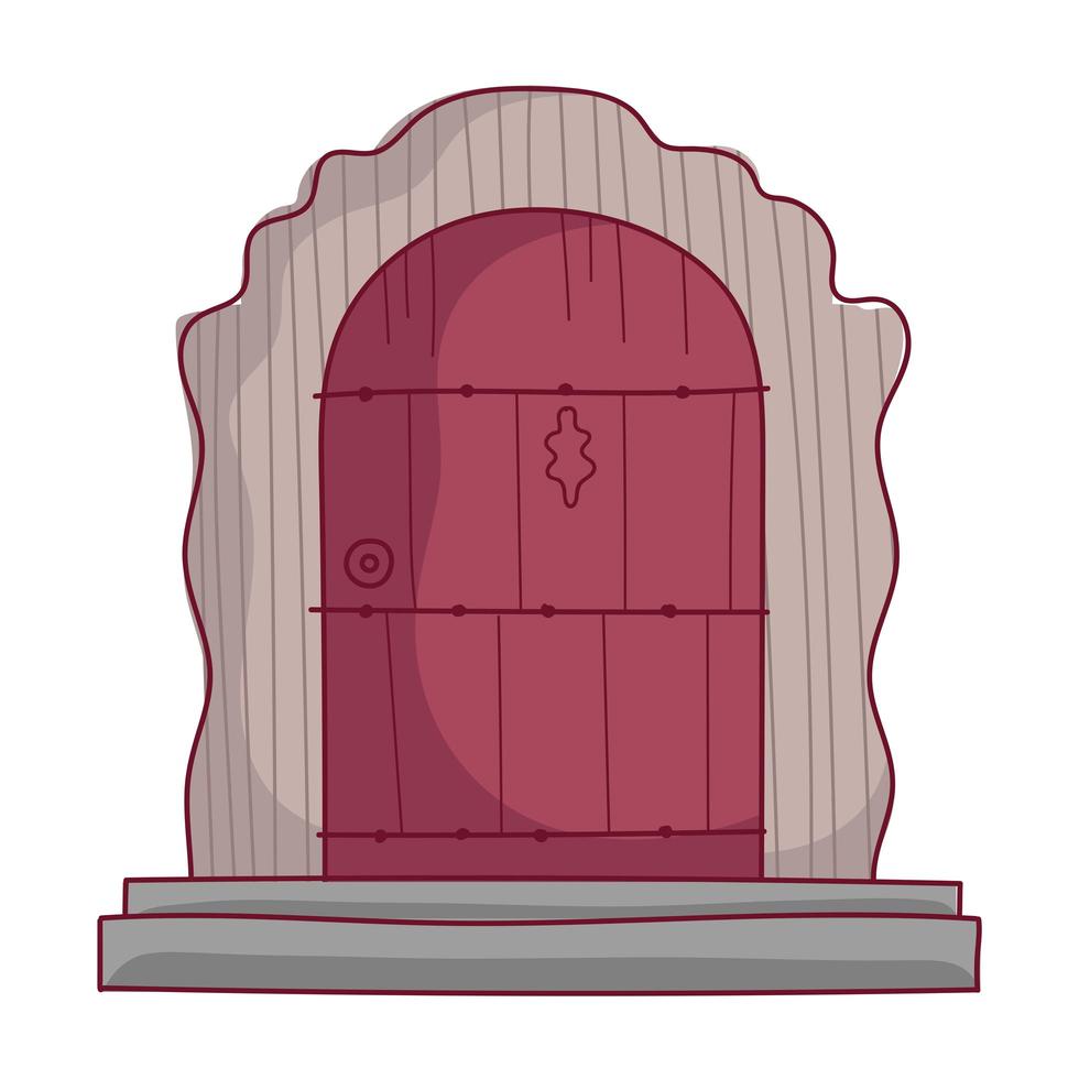houten voordeur vector