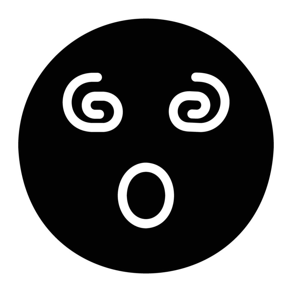 duizelig glyph icoon achtergrond wit vector
