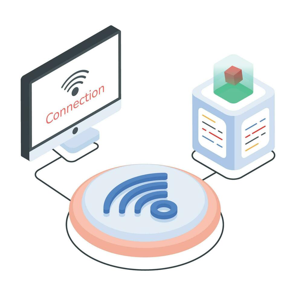 5g technologie isometrische icoon vector