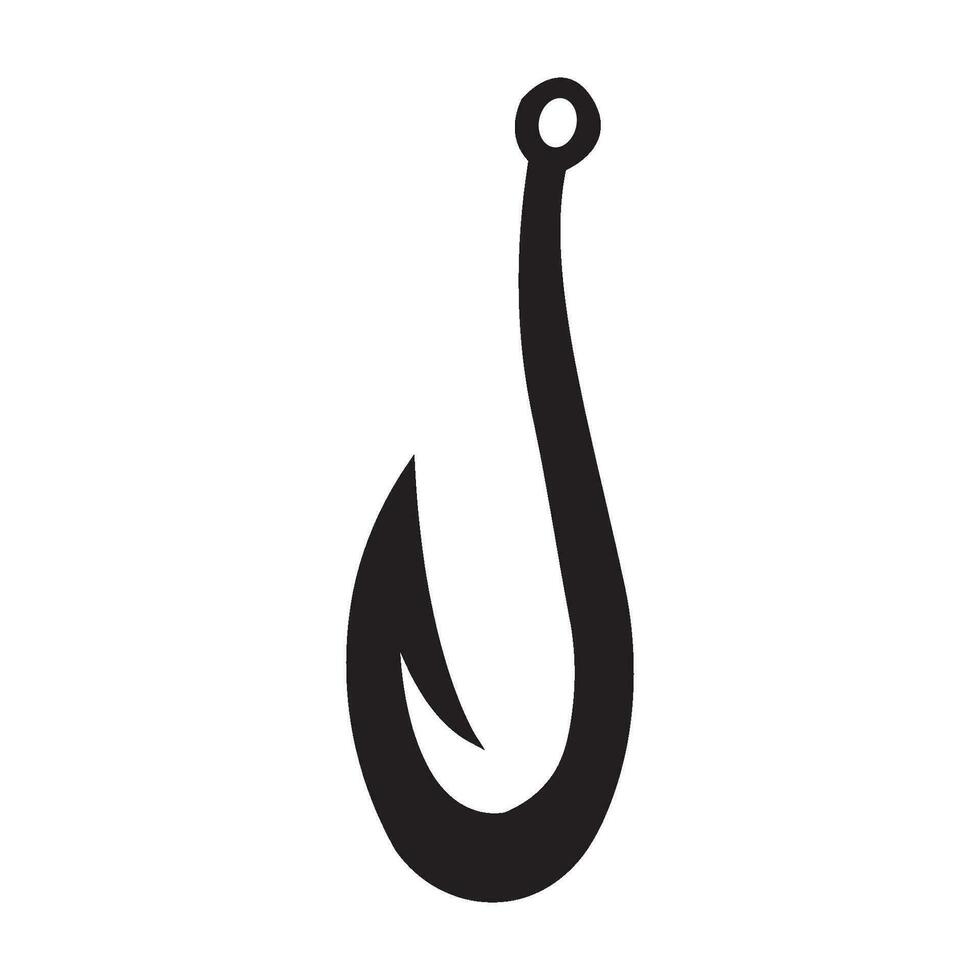 visvangst hengel icoon logo vector ontwerp sjabloon