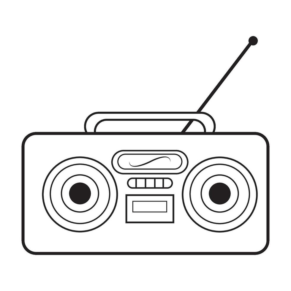 radio icoon logo vector ontwerp sjabloon