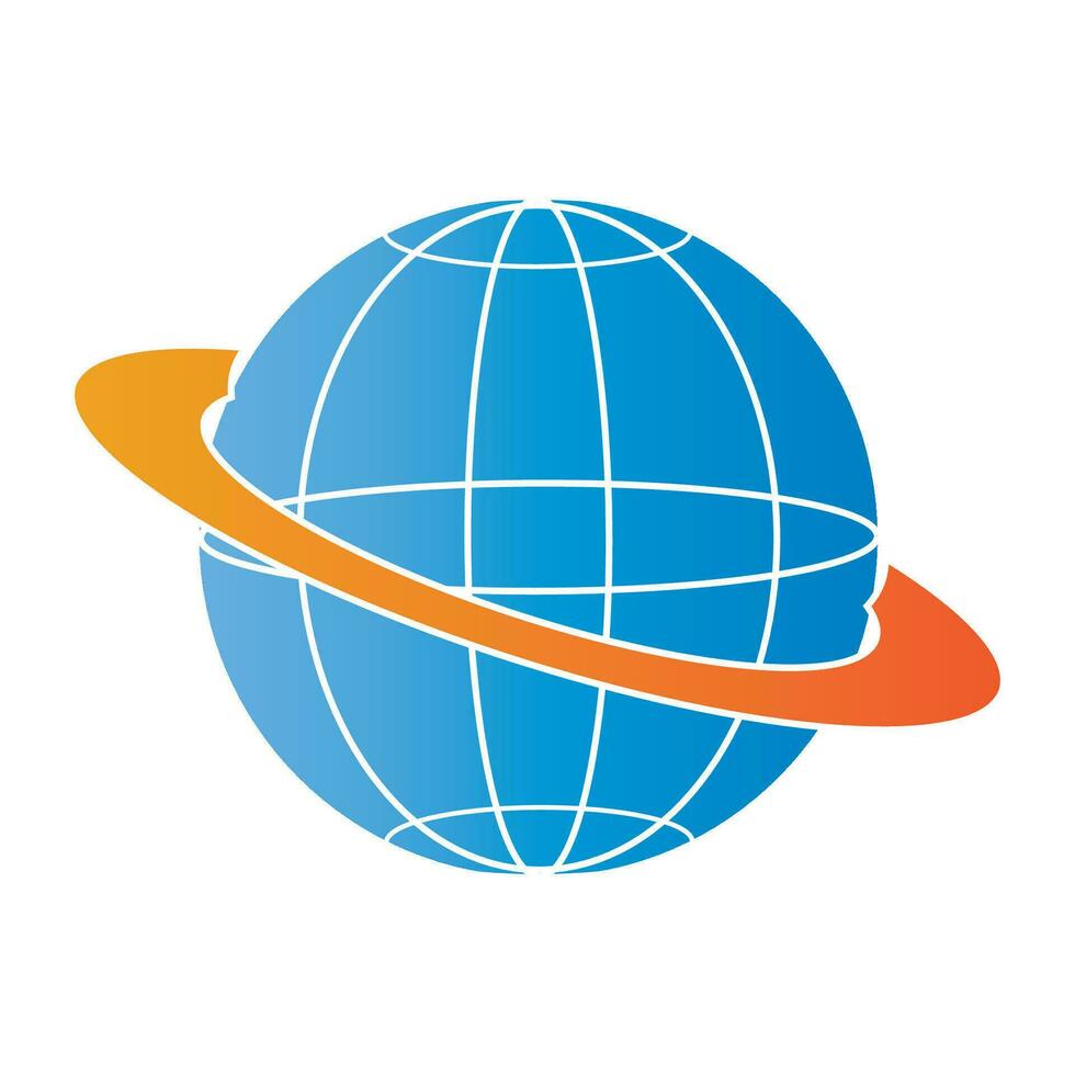 wereldbol icoon logo vector ontwerp sjabloon