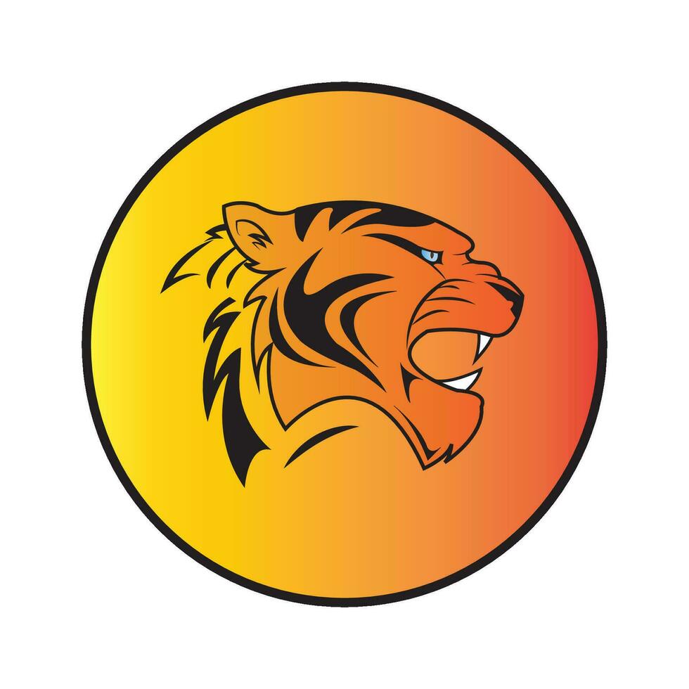 tijger hoofd icoon logo vector ontwerp sjabloon