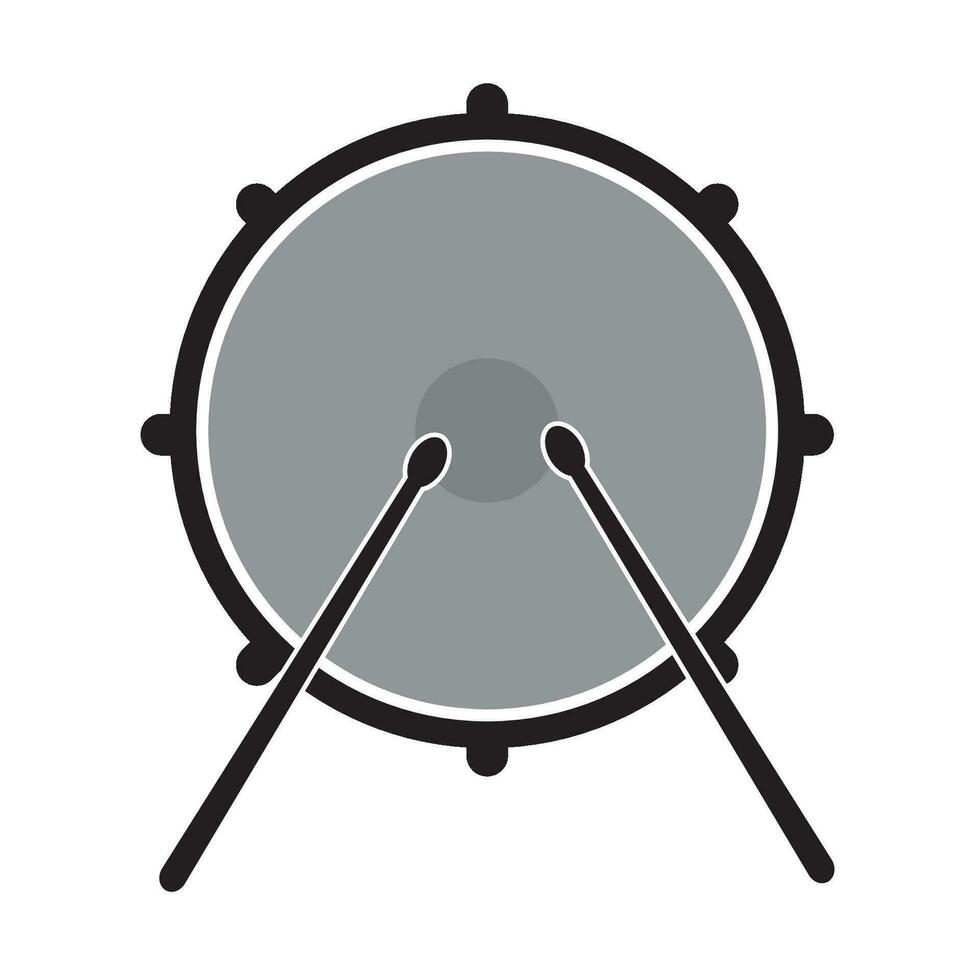trommel icoon logo vector ontwerp sjabloon